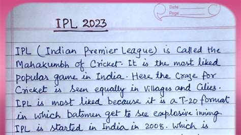 Interestingly‚ brand <b>IPL</b> has a higher valuation than English Premier League club Manchester United‚ which is valued close to USD 3 billion. . Ipl essay downloader